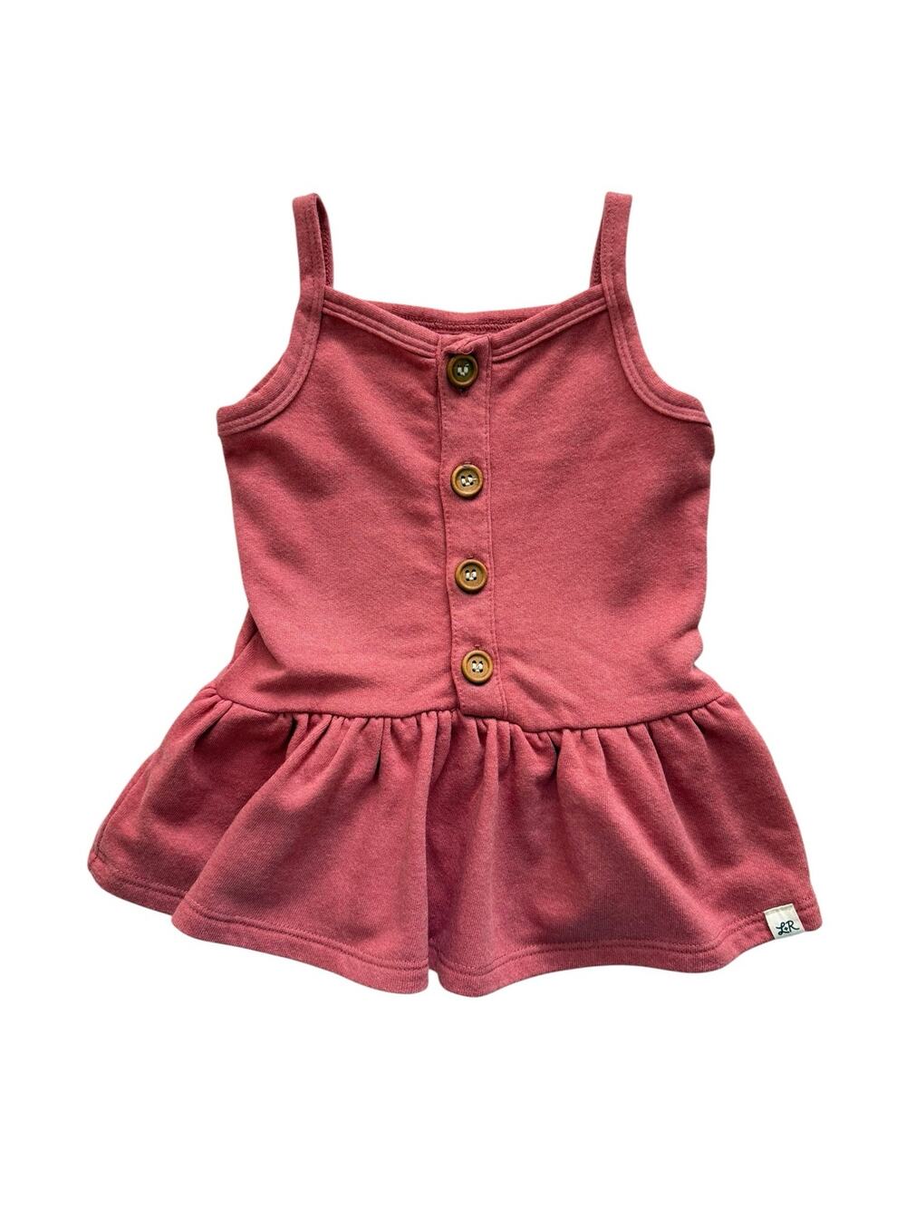 Lulu + Roo (Little Road) Jersey Button Peplum Tank Top Size 4T